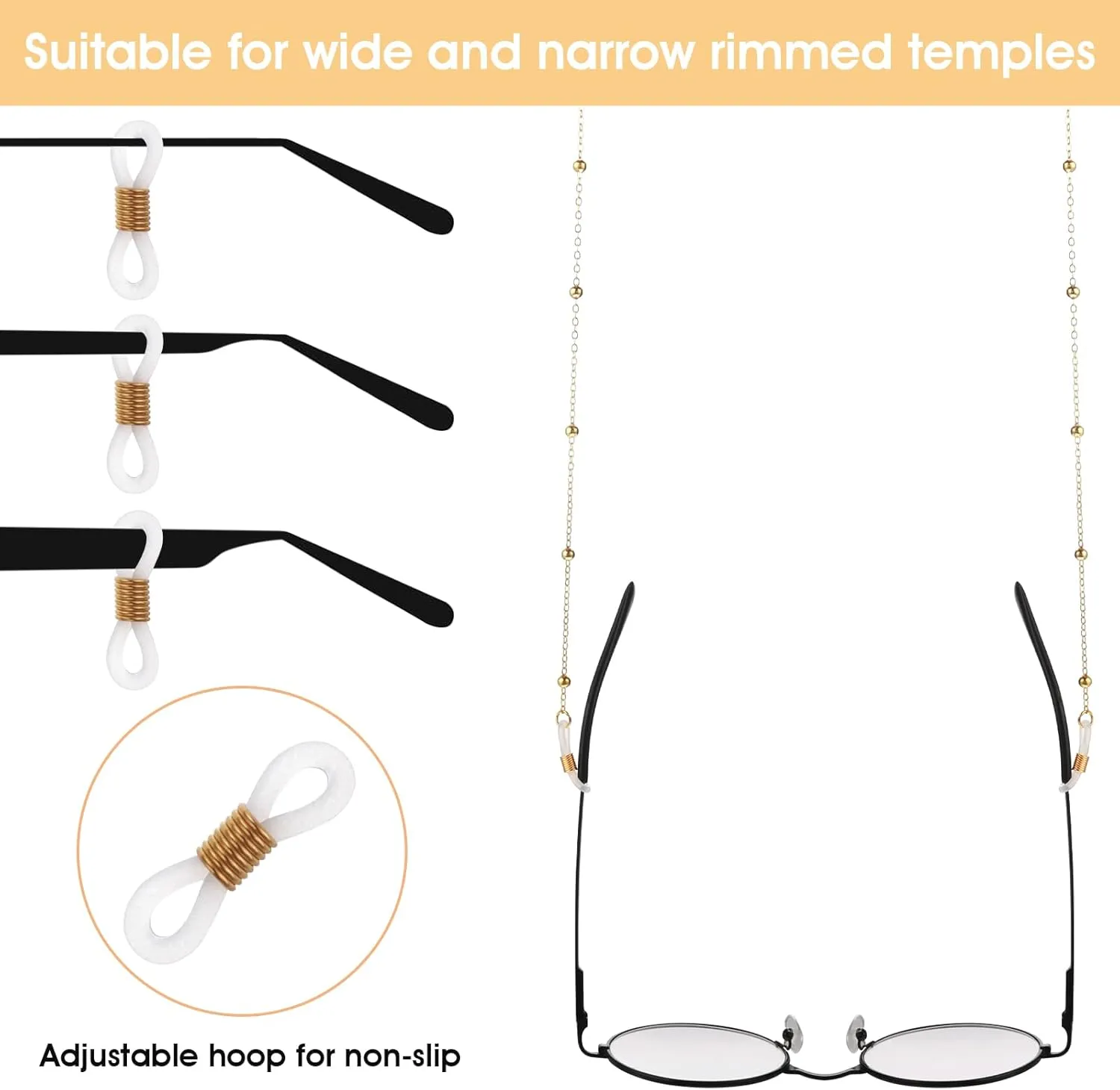 Eyeglass Chains Women Beaded Cute Glass Cord Frames Lanyard String Necklace Stylish Sunglasses Strap Prevent Loss