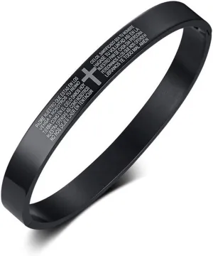 Fashion Month Spanish Verson Prayer Bible Cuff Bracelets Bangles for Men Woman Dia 2.56" pulsera