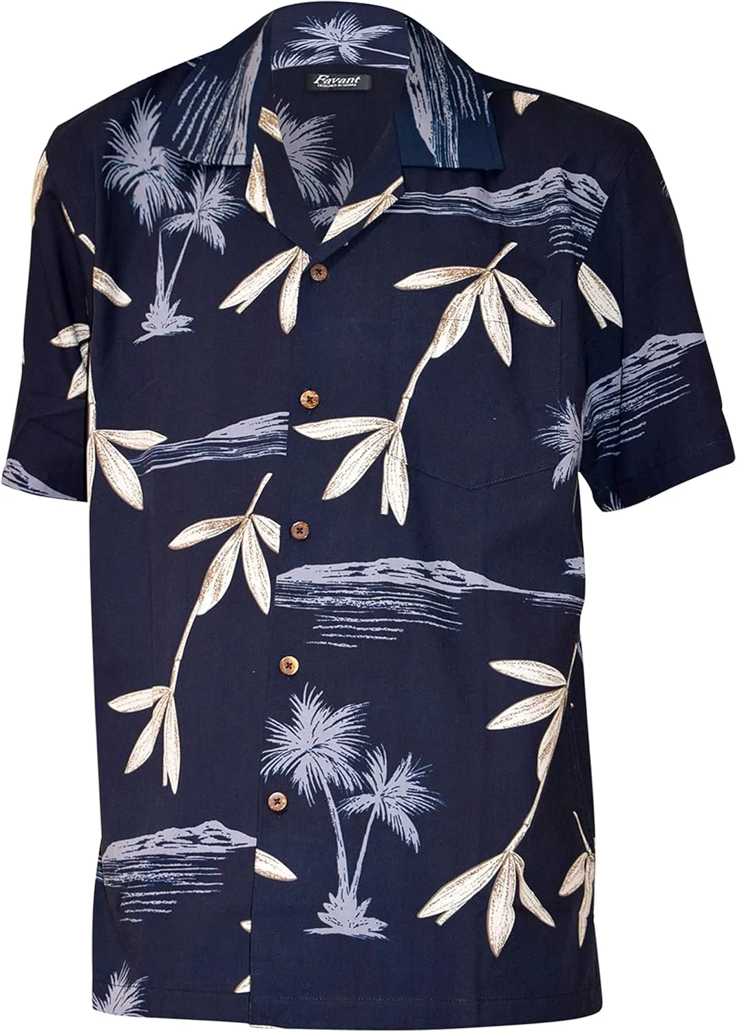 Favant Hawaiian Shirts - Bamboo Comfortable Hawaiian Beach Shirt for Men. Lightweight Quick Dry Mens Hawaiian Shirts