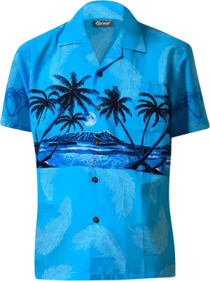 Favant Hawaiian Shirts - Palm Tree Band Comfortable Hawaiian Beach Shirt for Men. Lightweight Quick Dry Mens Hawaiian Shirts