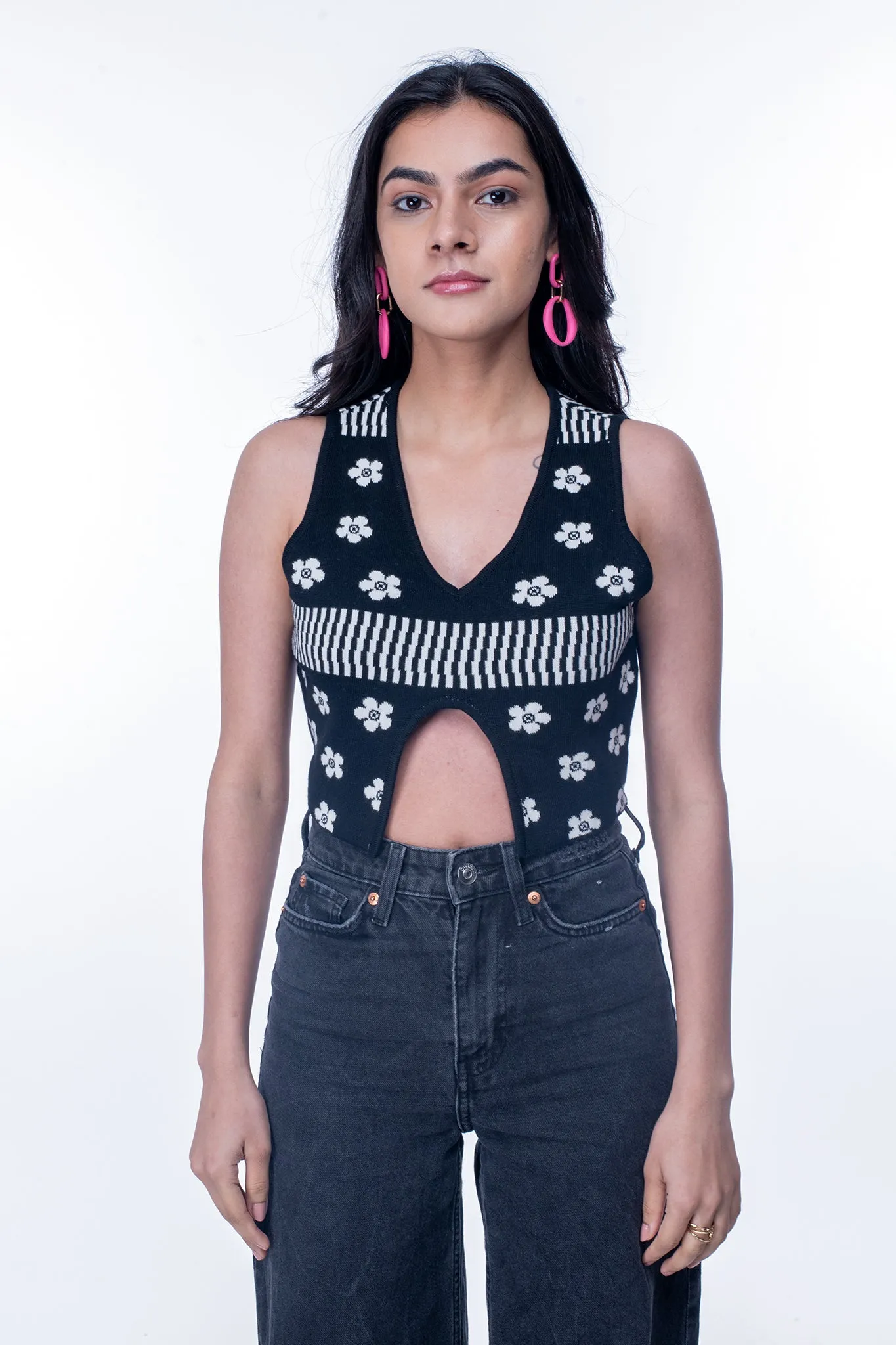 Floral Eclipse Crop Top