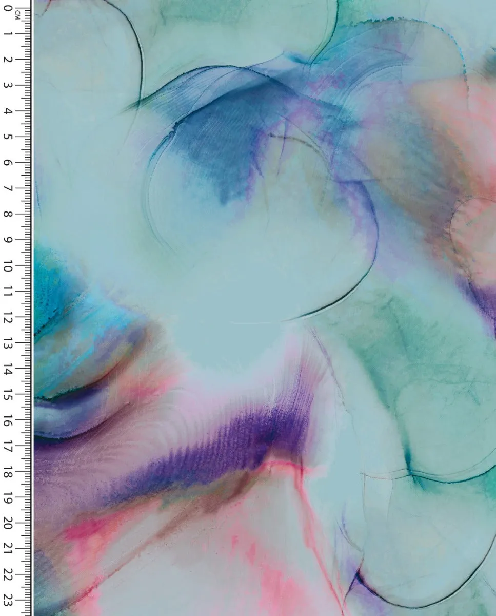 Flowing Ink in Cobalt Blue - Viscose Lawn