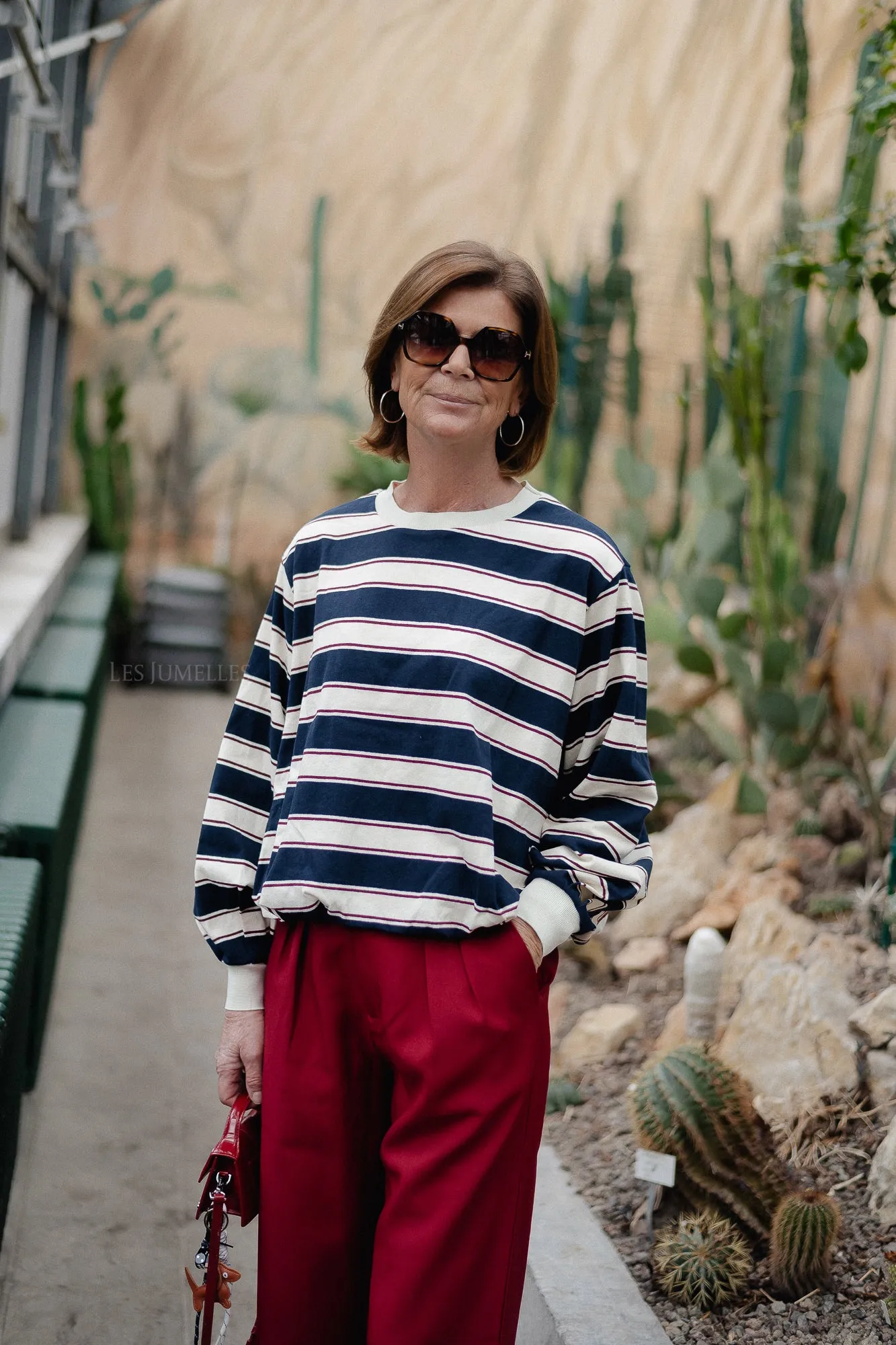 Frances striped sweater navy/ecru