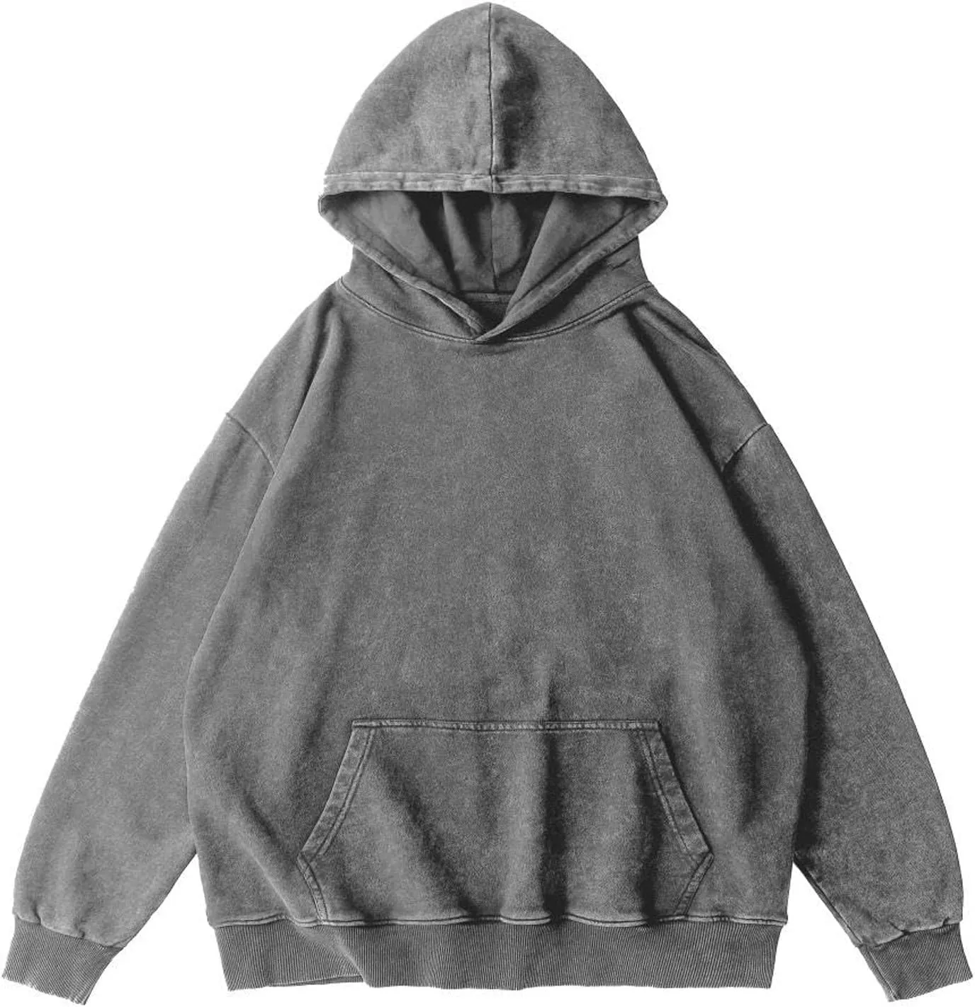 FZVYD Womens Hoodies Pullover Oversized Hoodie Cotton Hooded Couples Vintage 2024 Trendy Washed Streetwear Sweatshirt Tops