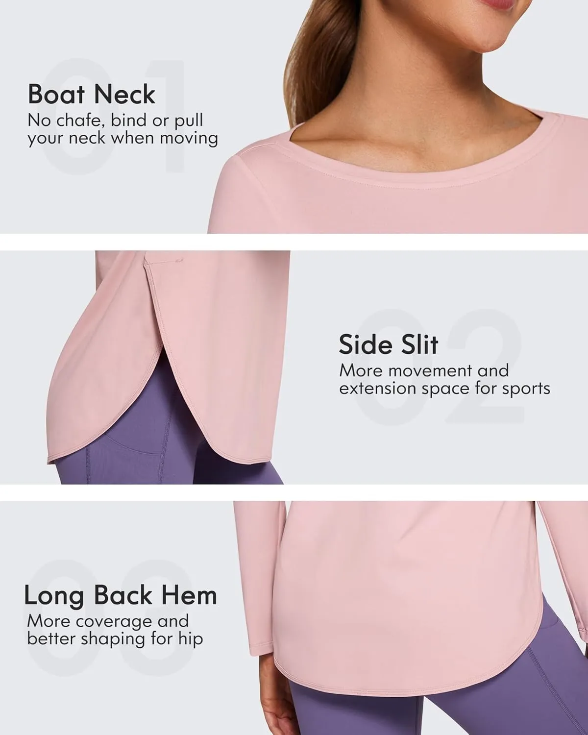 G4Free Long Sleeve Workout Tops for Women Loose Fit Athletic Gym Shirts Fall Winter Casual T-Shirts 2023
