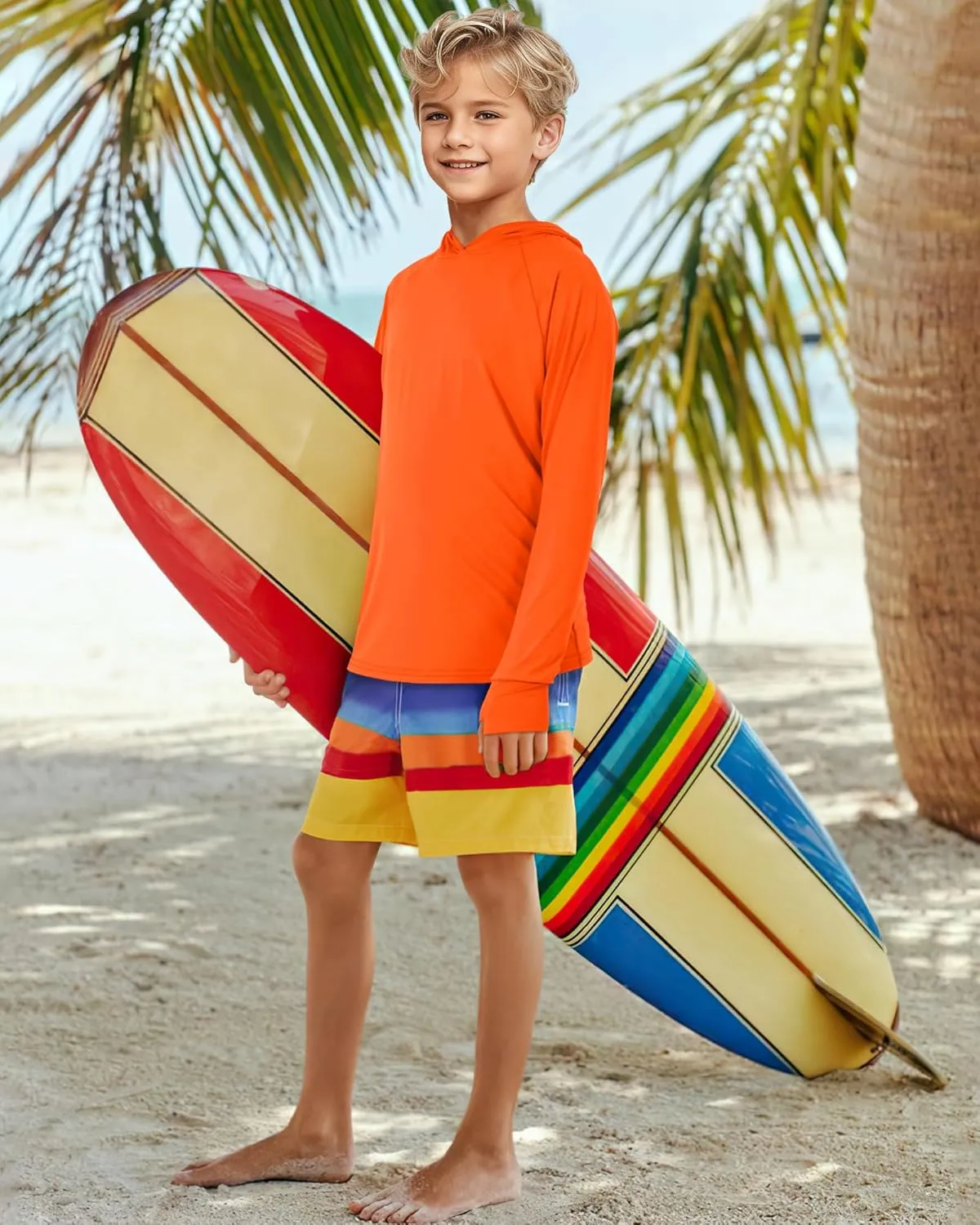 Girls Rash Guard Shirts Boys Long Sleeve Quick Dry Swim Shirts UPF 50  Sun Protection Hoodie for Kids