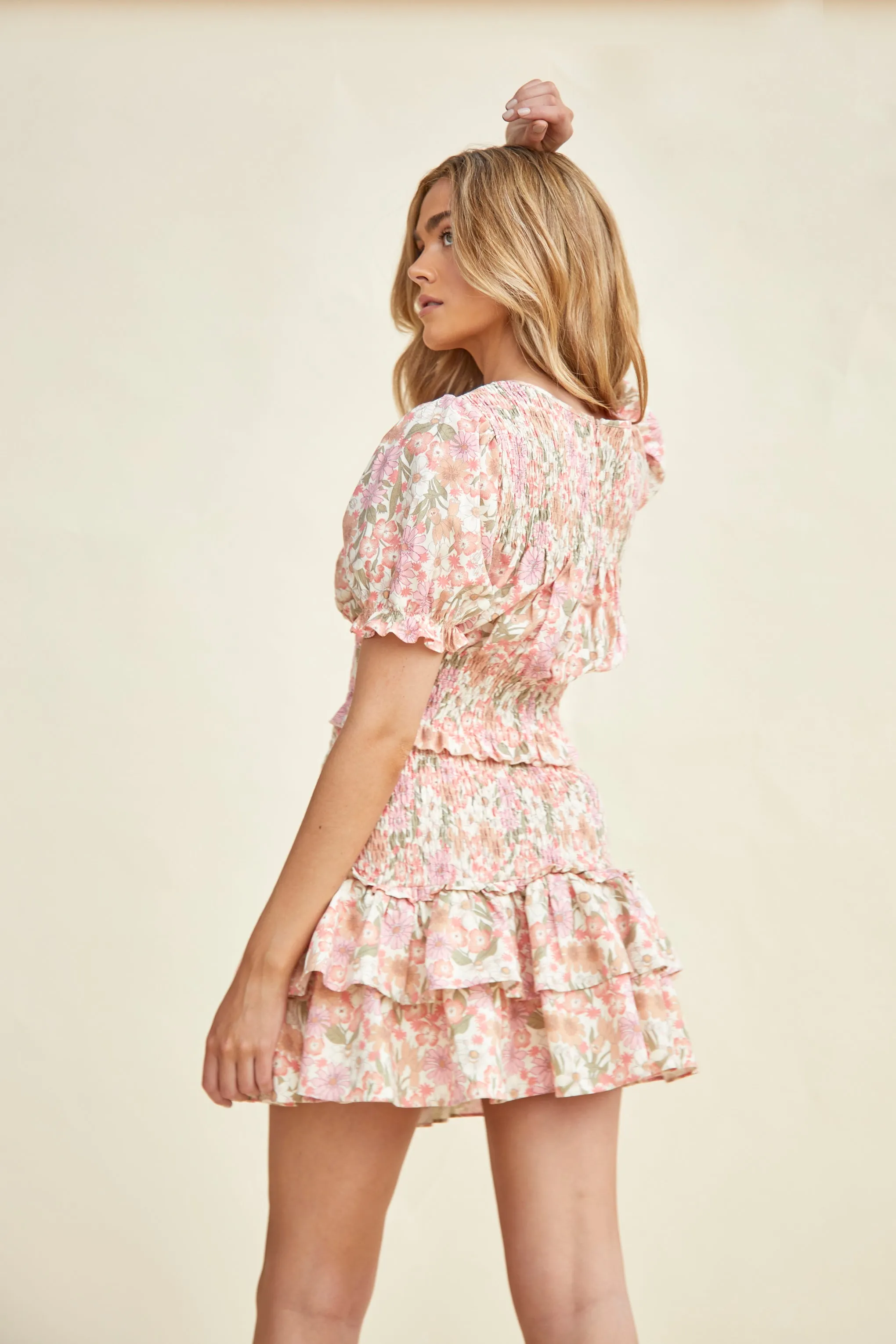 Glamorous Smocked Puff Sleeve Top