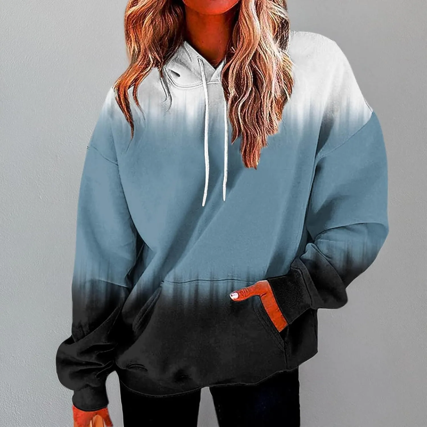 GOFULY Women'S Fashion Hoodies & Sweatshirts Long Sleeve Drawstring Hoodies Western Aztec Print Oversized Fall Tops Clothes