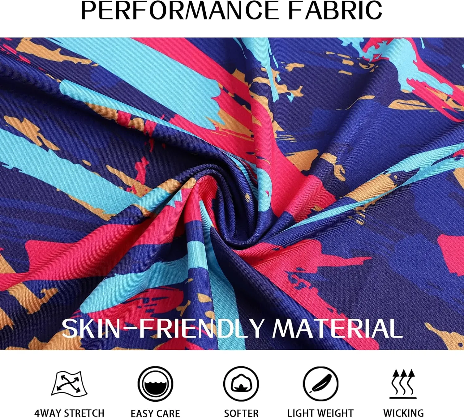 Golf Shirts for Men Dry Fit Short Sleeve Print Performance Moisture Wicking Golf Polo Shirts for Men
