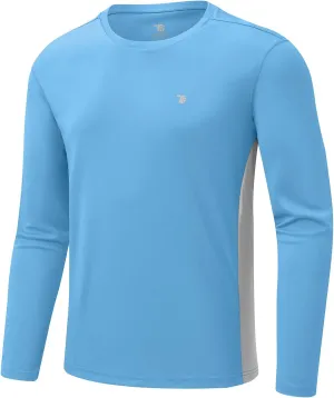 Gopune Men's Swim Shirts Rash Guard Long Sleeve UPF 50  Sun Protection Quick Dry Outdoor Hiking Fishing Shirts