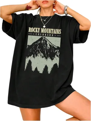 GORGLITTER Women's Oversized Vintage Graphic Tees Y2k Western T Shirts Country Cowgirl Outfits