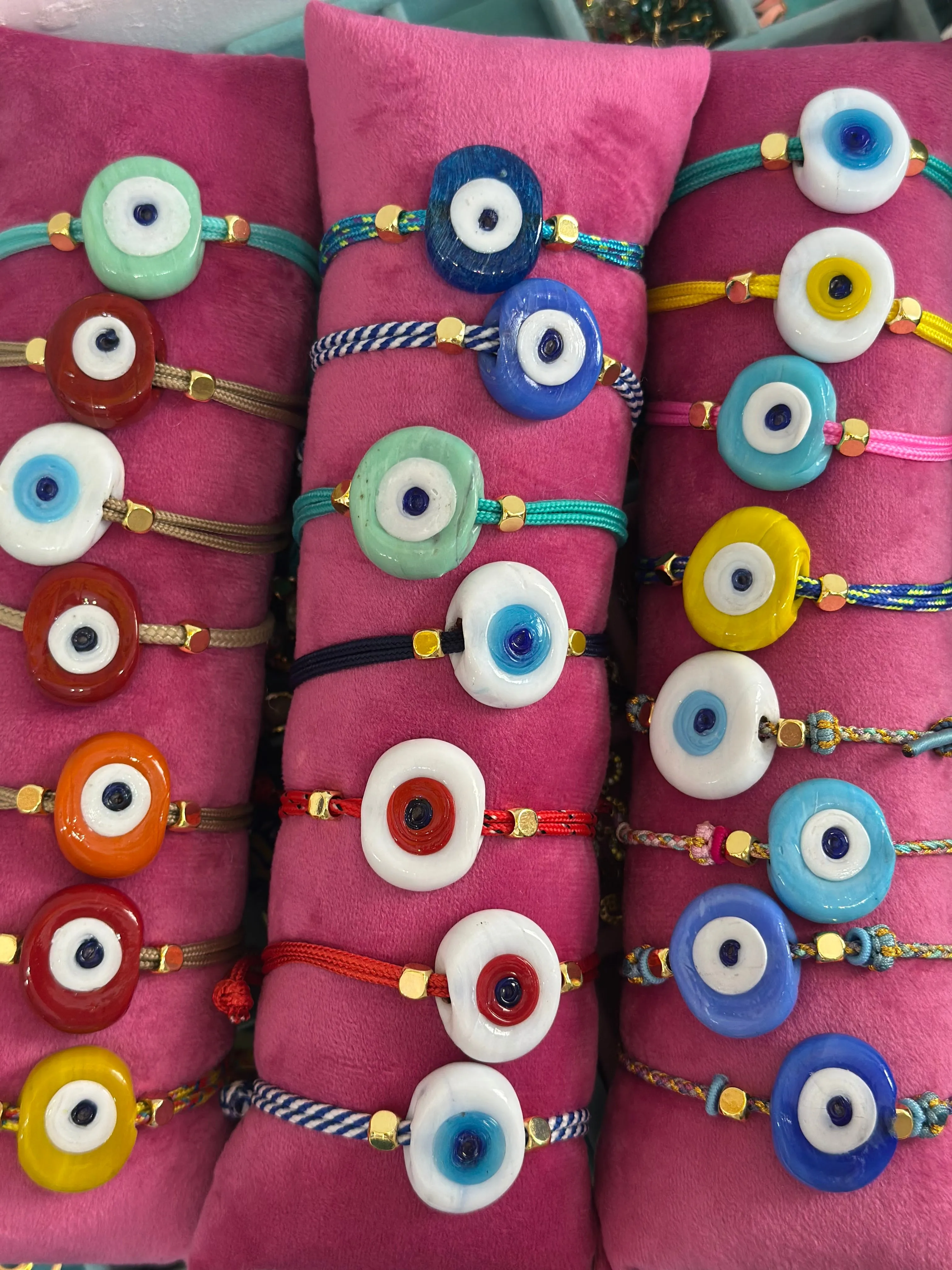 Greek eye bracelet red big
