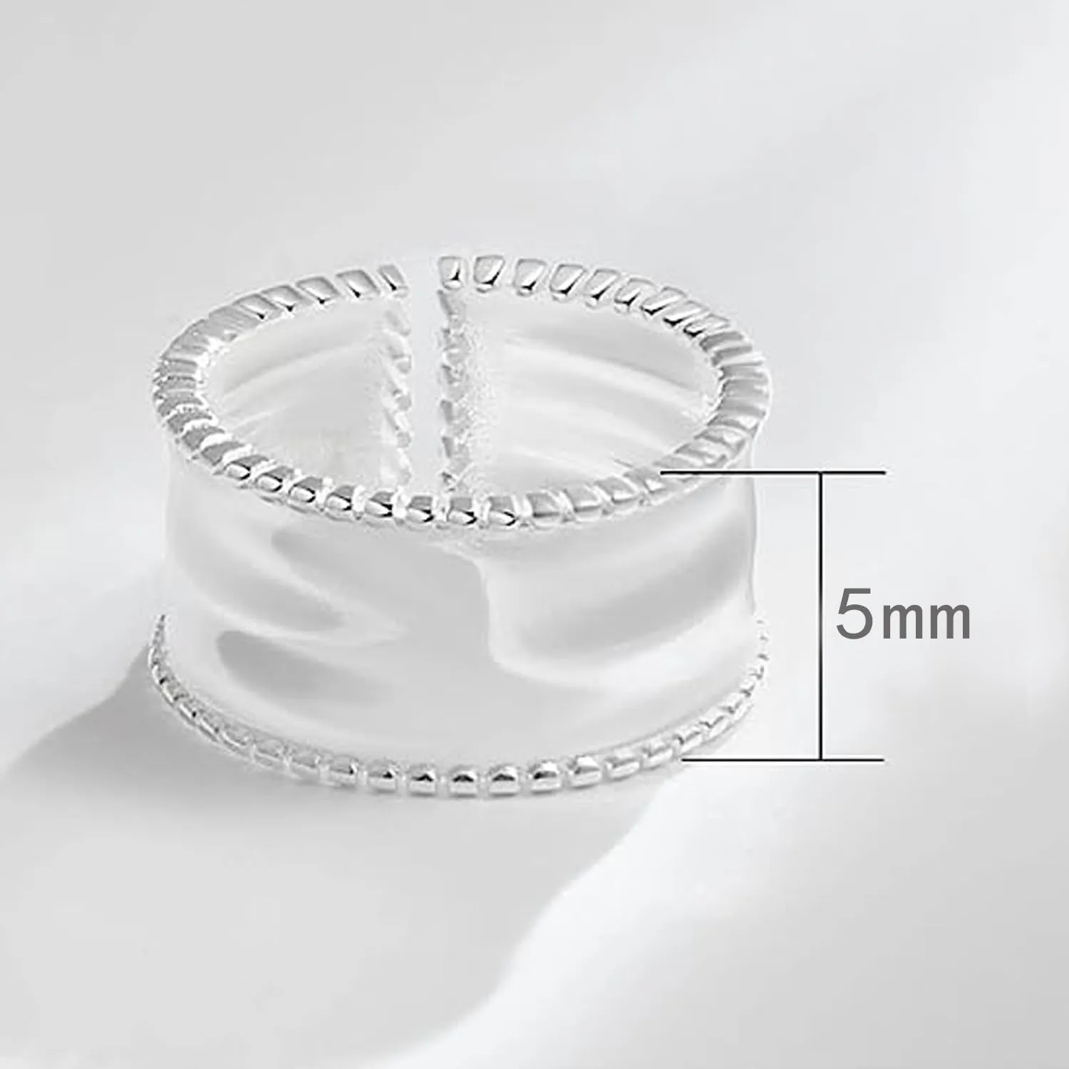 Handmade Hammered 925 Sterling Silver Rings Open Adjustable Wide Cuff Band Ring Thumb Rings for Women Men