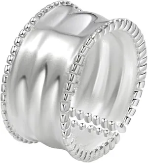 Handmade Hammered 925 Sterling Silver Rings Open Adjustable Wide Cuff Band Ring Thumb Rings for Women Men