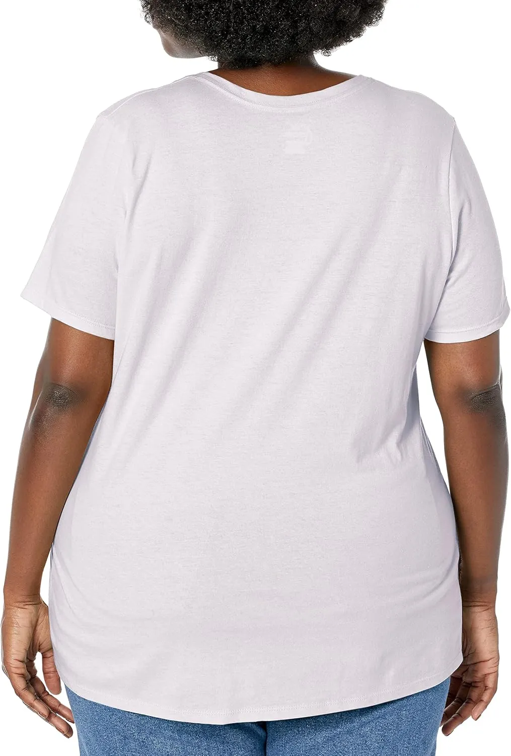 Hanes Comfortblend Women's Size Plus Printed Short-Sleeve V-Neck T-Shirt Discontinued