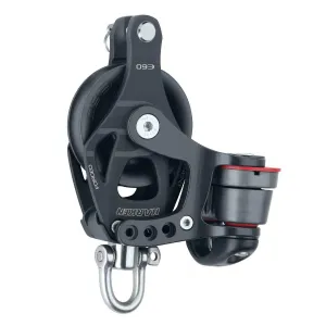 Harken 60mm Element Single Swivel Block With 150 Cam Cleat and Becket - 6266