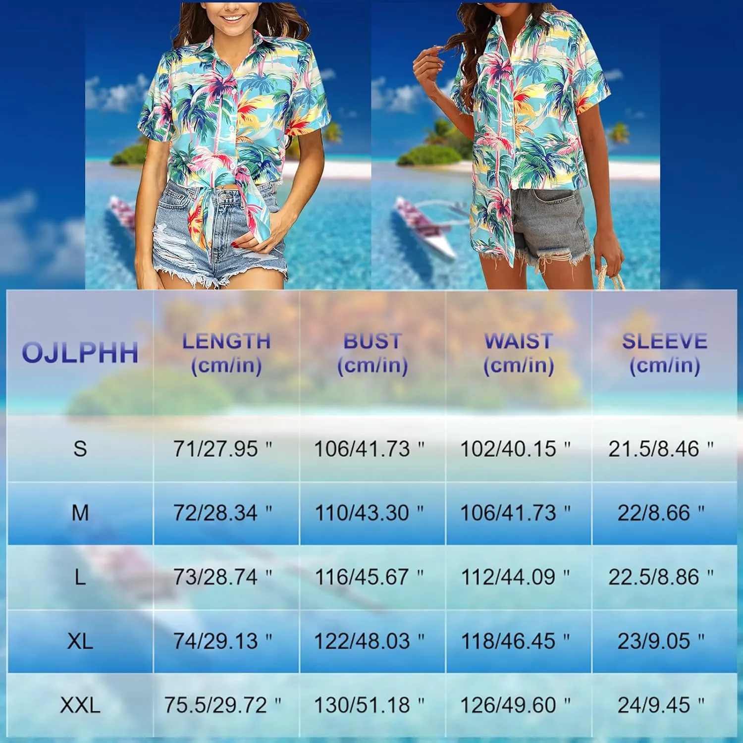 Hawaiian Shirts Women Hawaii Tshirt Cool Floral Tropic Print Graphic Tees Tops Button Up Summer Vacation Shirt