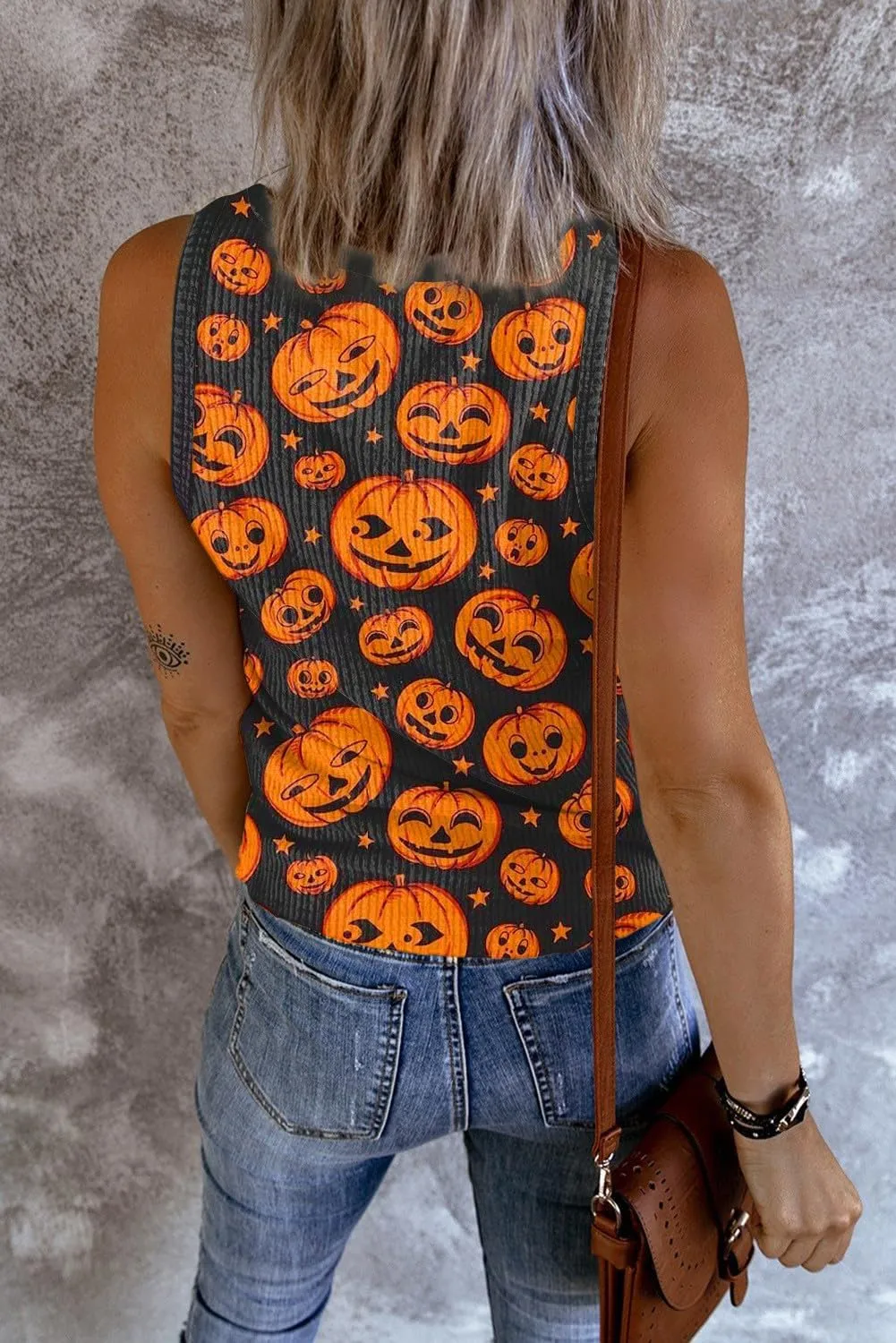 Henley Tank Tops Womens Western Aztec Print V-Neck Cami Ribbed Sleeveless Shirts Casual Button Up T-Shirts