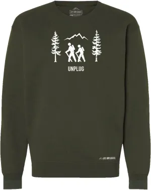 Hiking Scene Heavyweight Crewneck Sweatshirt for Men & Women Long Sleeve Shirts Camping Pullover Sweaters