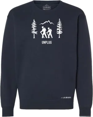 Hiking Scene Heavyweight Crewneck Sweatshirt for Men & Women Long Sleeve Shirts Camping Pullover Sweaters