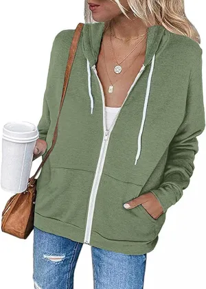 Hoodies for Women Pullover Color Block Pocket Casual Long Sleeve V Neck Sweatshirts Hooded Tops Shirts Outwear