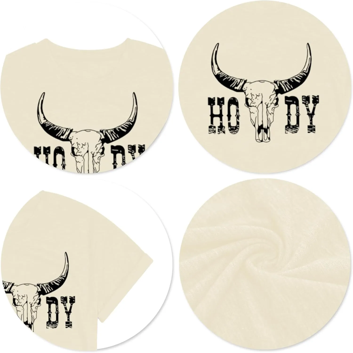 Howdy Shirt Women Cow Skull Shirt Western Country T Shirts Vintage Cowgirl Shirts Casual Short Sleeve Tee Tops