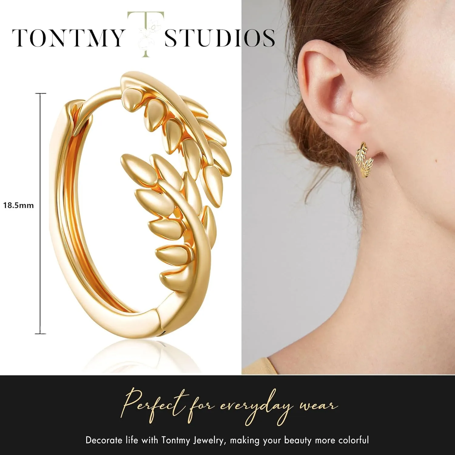 Huggie Hoop Earrings for Women Gold CZ Stud Earrings 14K Gold Filled Small Boho Huggie Earrings Hypoallergenic Piercing Hoops Jewelry