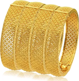 Indian Bollywood Ladies Gold Bangles Dubai Exotic 24K Gold Plated Bridal Wedding Prom Jewelry