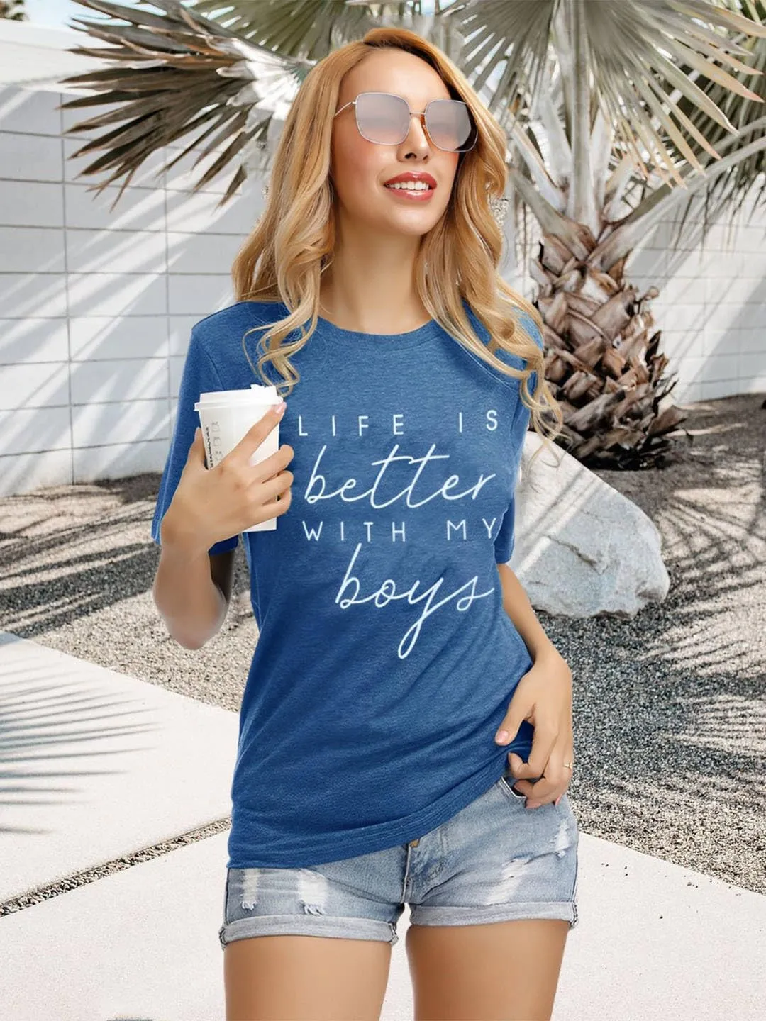 IRISGOD Womens Mom Shirt Summer Funny Short Sleeve Mommy Graphic Tees T-Shirts
