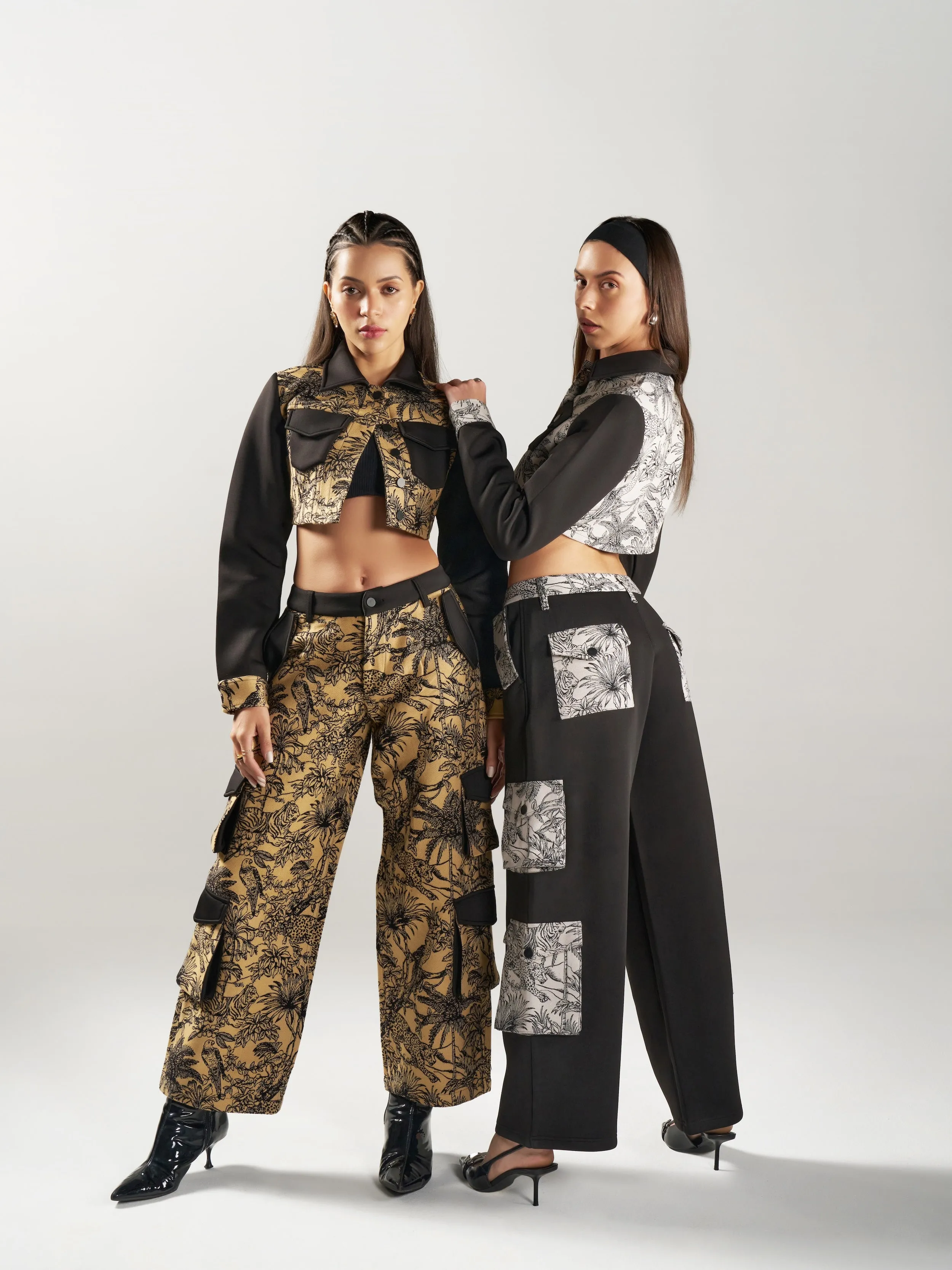 Jacquard Wide Leg Pants