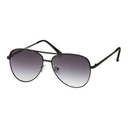 Jade Designer Aviator Sunglasses - Black Frame - Smoke Lens