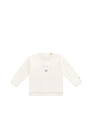 Jamie Kay Organic Cotton Bobbie Sweatshirt Parchment Little Love Violet