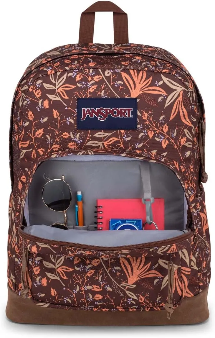 JanSport Right Pack Backpack - Durable Daypack with Padded 15" Laptop Sleeve, Spacious Main Compartment & Integrated Water Bottle Pocket - Floral Tone