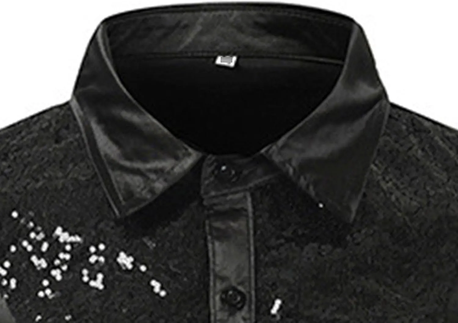 JEShifangjiusu Men's Long Sleeve Button Up Shirts Solid Slim Fit Casual Business Formal Dress Shirt Perform Stretch Shirts