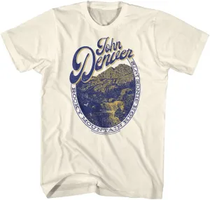 John Denver T Shirt Rocky Mountain High Adult Natural Short Sleeve 70s Music Vintage Style Graphic Tees