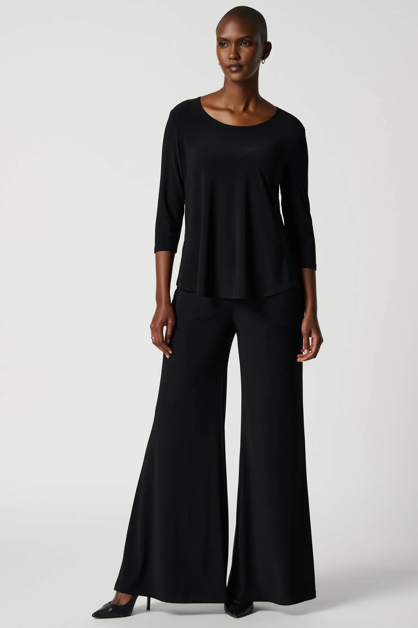 Joseph Ribkoff 161096 Black Classic Palazzo Trouser