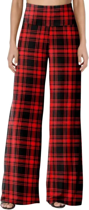 JZC Women's Palazzo Lounge Pants Stretchy Wide Leg Casual Pants Comfy High Waist Flowy Pants S-3XL