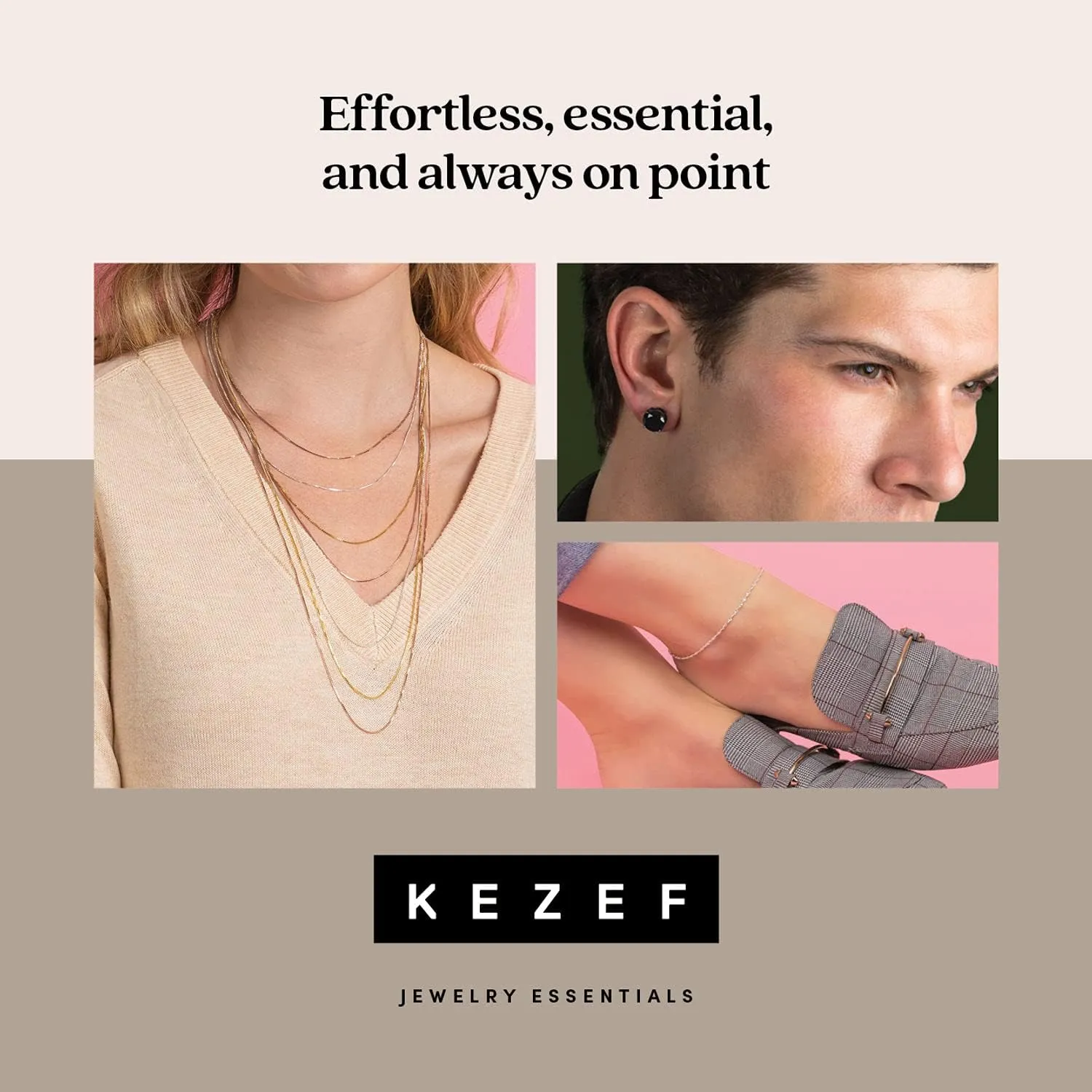 KEZEF 18k 2mm Gold Plated 925 Sterling Silver Necklace Chains Italian Figaro 14"-42" Gold Necklace Chain Sterling Silver Necklace for Women Mens Necklace Chain