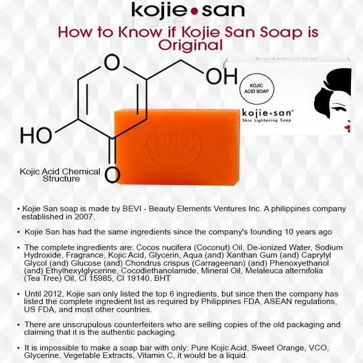 Kojie San Skin Brightening Soap - The World Best Acne - Beware of fake Kojie