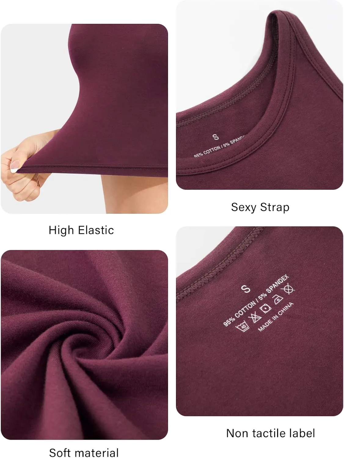 Kole Meego Crop Tops For Women Workout Cropped Tank Top High Neck Camisole Yoga Shirts Athletic Undershirts 4 Pack