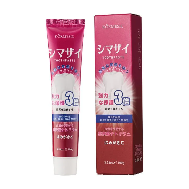 KORMESIC Private Label natural whitening organic Pearl Whitening tooth paste Red 100g