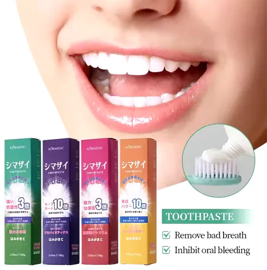 KORMESIC Private Label natural whitening organic Pearl Whitening tooth paste Red 100g