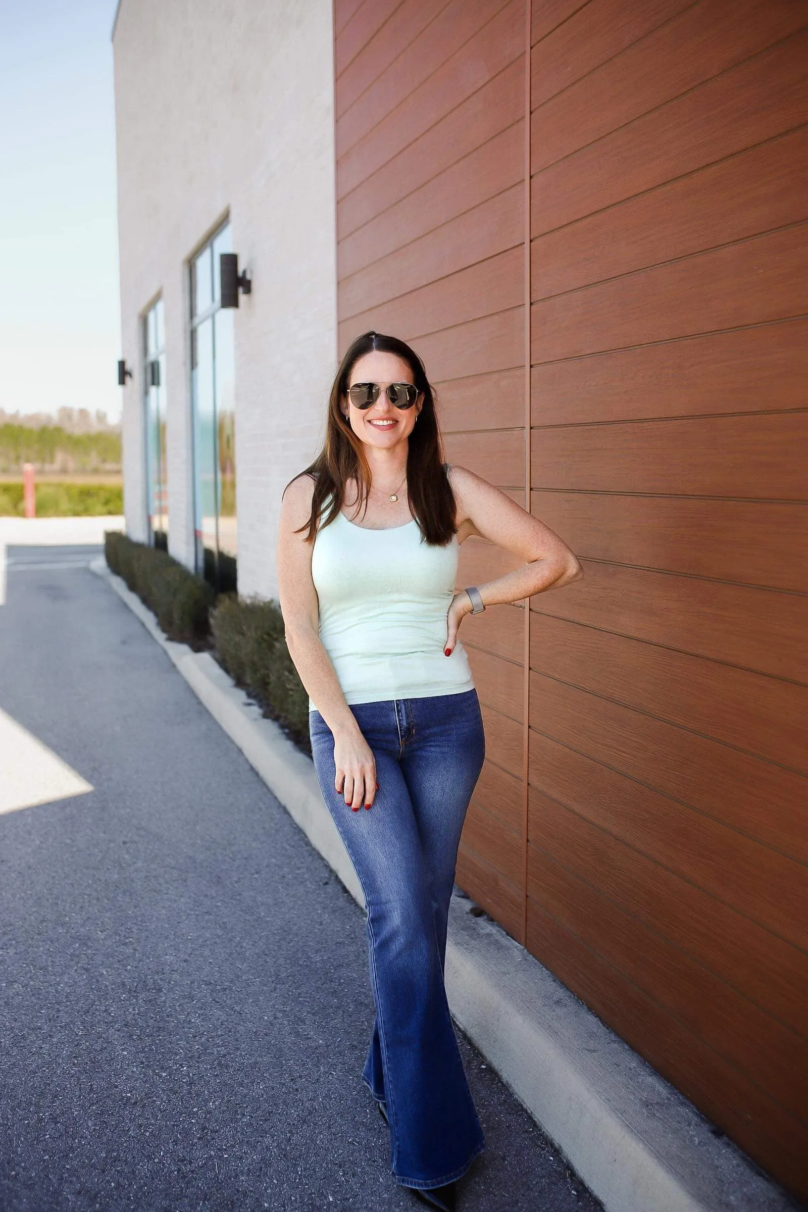 Lauren Scoop Neck Tank Top - Mint
