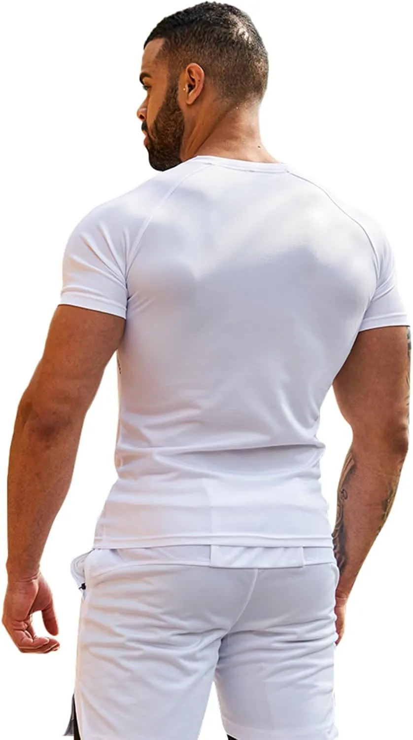LBL Leading the Better Life Men's Workout Shirts Dry Fit Moisture Wicking Short Sleeve Mesh Athletic T-Shirts