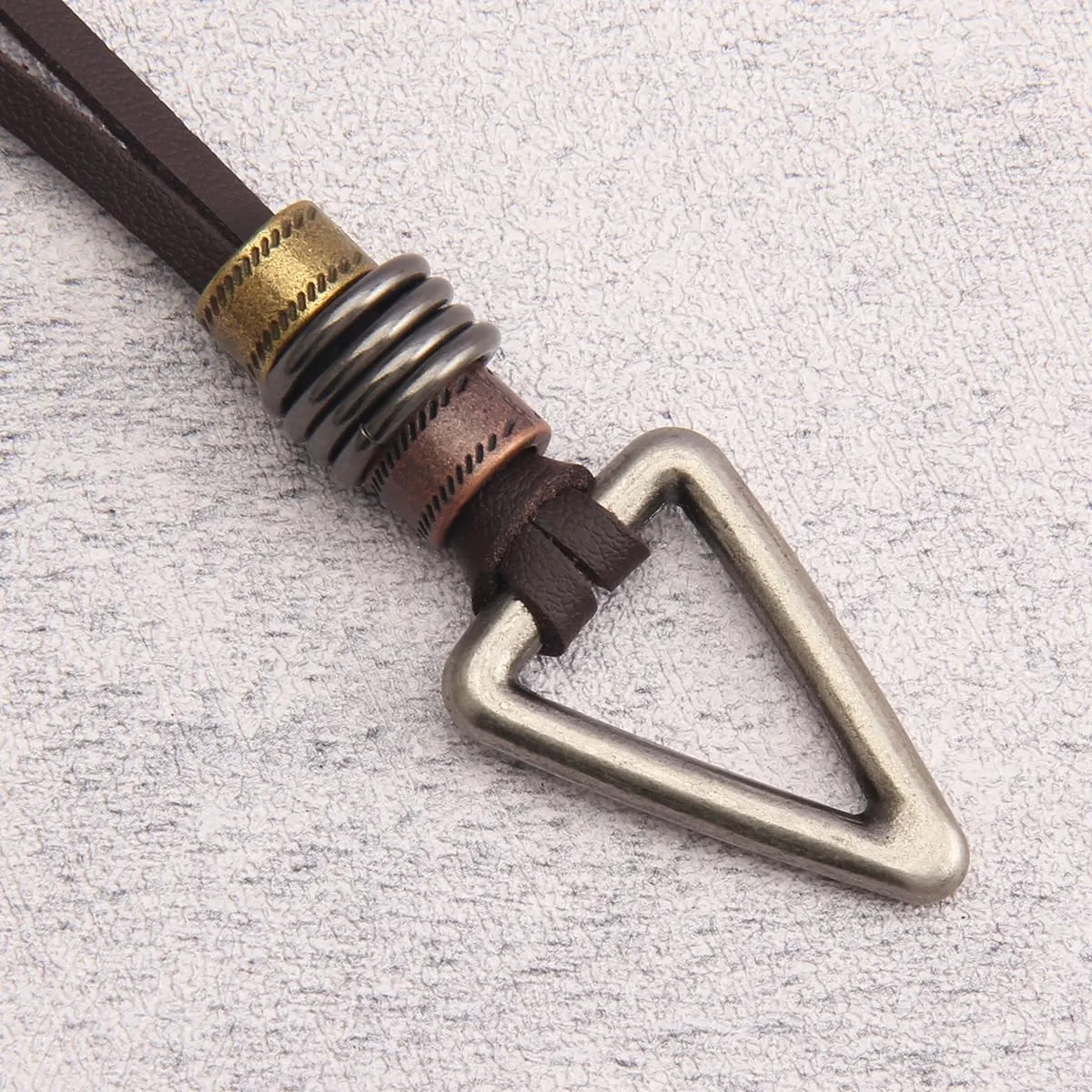 Leather Necklace for Women Long Boho Pendant Hippie Choker Necklace Bohemian Layered Leather Rope Wooden Jewelry Gifts