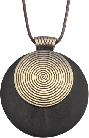 Leather Necklace for Women Long Boho Pendant Hippie Choker Necklace Bohemian Layered Leather Rope Wooden Jewelry Gifts