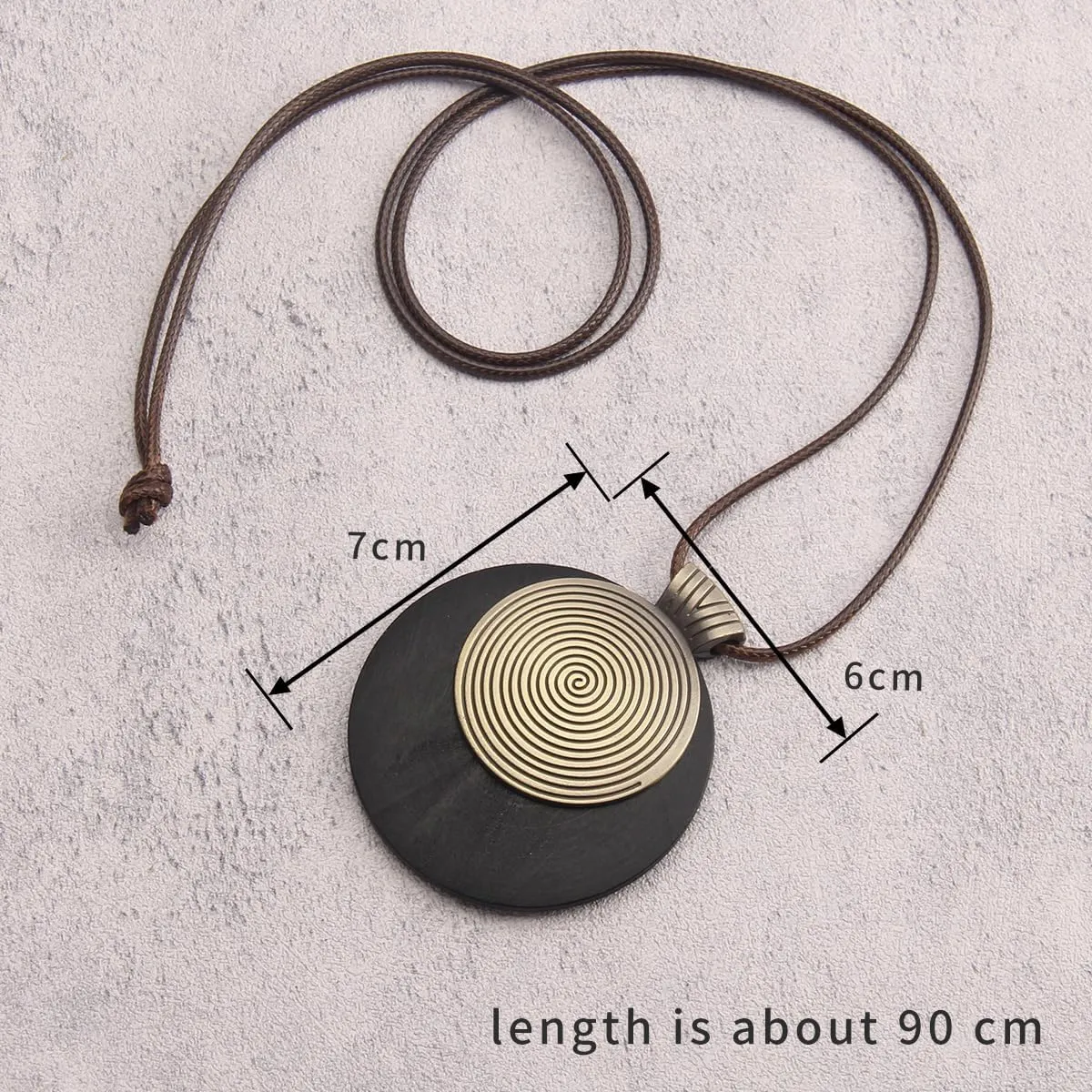 Leather Necklace for Women Long Boho Pendant Hippie Choker Necklace Bohemian Layered Leather Rope Wooden Jewelry Gifts