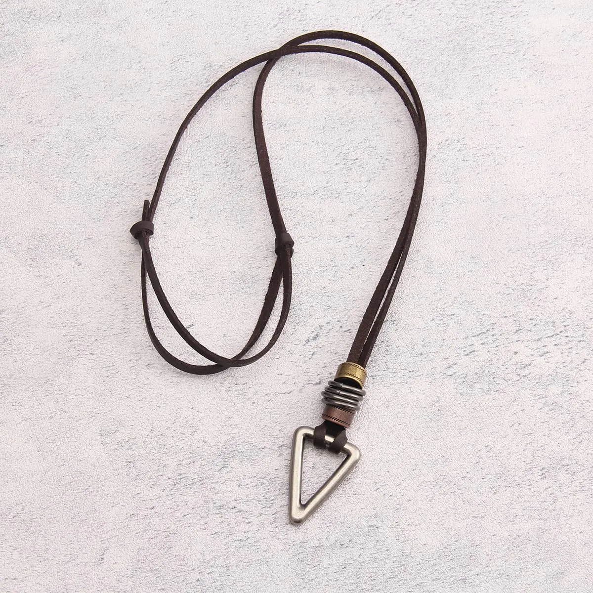 Leather Necklace for Women Long Boho Pendant Hippie Choker Necklace Bohemian Layered Leather Rope Wooden Jewelry Gifts