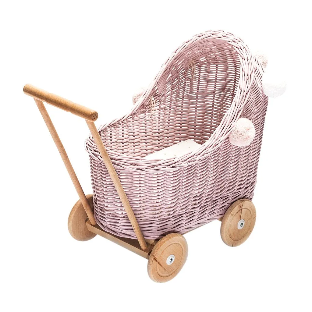 LiLu Dolls Wicker Pram