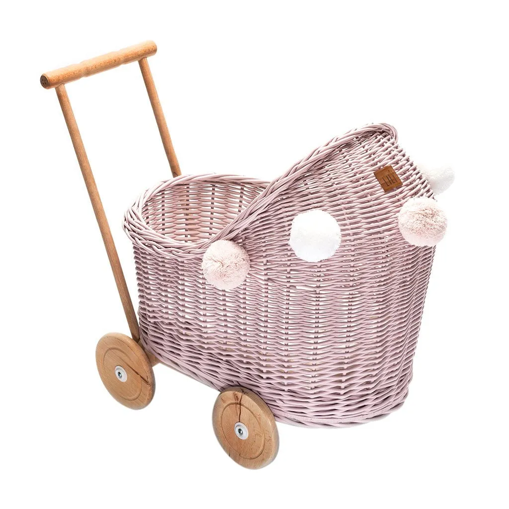 LiLu Dolls Wicker Pram